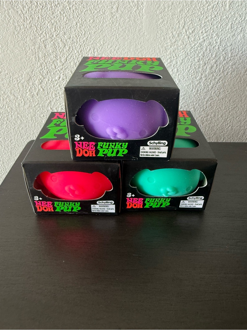 Set of 3 Schylling NeeDoh Funky Pup Squeeze Toy